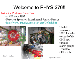 Introduction. ppt - UMD Department of Physics
