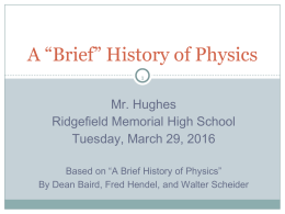 history of physics