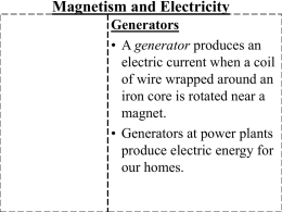 C-Notes Generators and Electric Motorsx