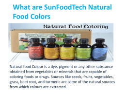 What are SunFoodTech Natural Food Colors
