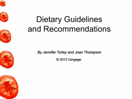 (AHA) dietary recommendation