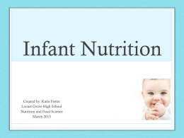 Infant Nutrition - Henry County Schools