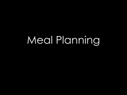 Meal Planning - Davis.k12.ut.us