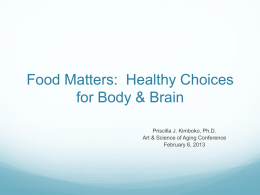 Food Matters: Healthy Choices for Body & Brain