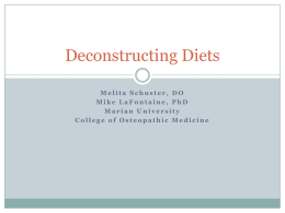 Carbohydrates in Diet - Indiana Osteopathic Association
