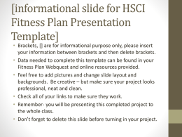 HSCI Fitness Plan PowerPoint Template