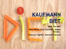 Kaufmann Diet - Missouri State Student Dietetic Association