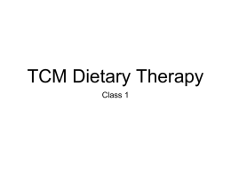 TCM Dietary Therapy - Acupuncture Massage College