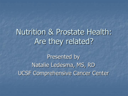 Nutrition & Prostate Cancer - Prostate Awareness Foundation