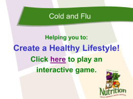 Cold & Flu - UMass Nutrition