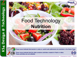Food Technology Nutrition