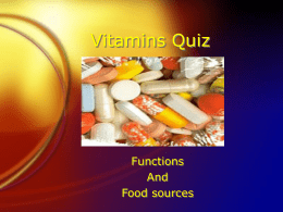 Vitamins Quiz - EFL Classroom 2.0