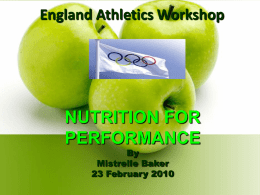 England Athletics Workshop