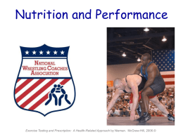 Nutrition and Performance for Wrestling