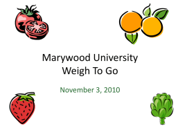 Marywood University Weigh To Go