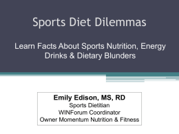 Sports Diet Dilemmas
