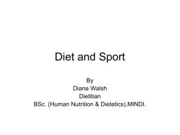 Diet and Football