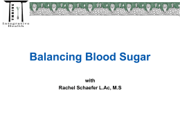 Balancing Blood Sugar