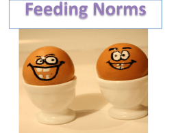 Norm of feeding