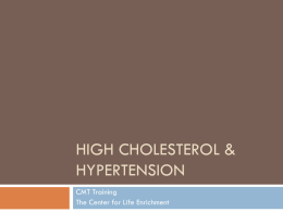 High Cholesterol & Hypertension