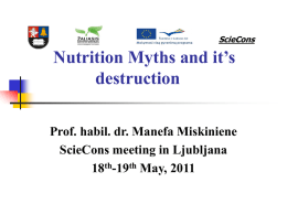 Nutrition Myths and its destruction