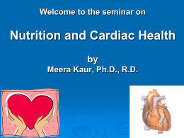 Nutrition and Cardiac Health