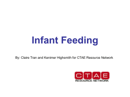 Infant Feeding PPT - Dublin City Schools