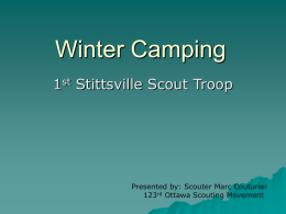 Winter Camping - Stittsville Scouting
