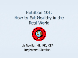 Nutrition 101: How to Eat Well in the Real World