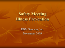 Safety Meeting Illness Prevention