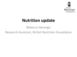 BNF nutrition update.