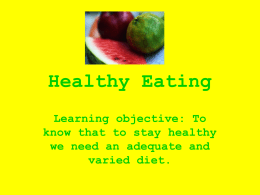 Healthy Eating - Primary Resources