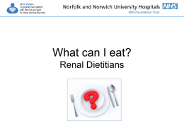 Dietary guidelines for the different types of Dialysis from the talk the