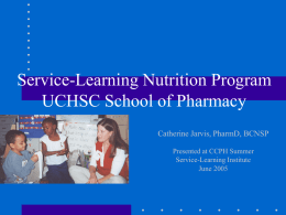 What is the service-learning nutrition program at CU?