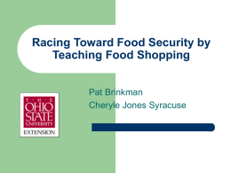 Food Security and Food Shopping
