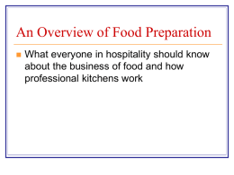 Semester 1: Food Production
