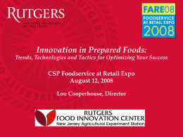 Hurdle Technologies - Rutgers Food Innovation Center