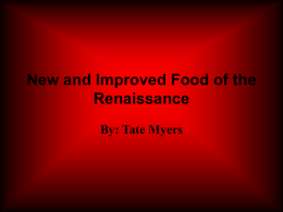 Food of the Renaissance