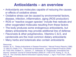 Antioxidants and assays