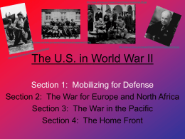 The U.S. in World War II - Crestwood Local Schools