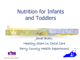 Infant and Child Nutrition PP