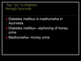 Say “no” to Diabetes through Ayurveda