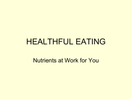 HEALTHFUL EATING