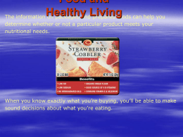 Food and Healthy Living