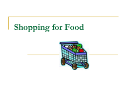 Shopping for Food - Monroe County Schools