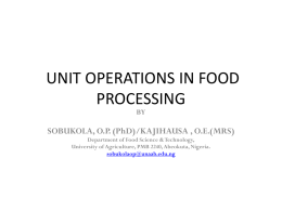 unit operations in food processing