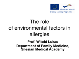 The role of environmental factors in allergies