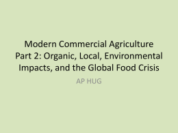 Modern Commercial Agriculture Part 2