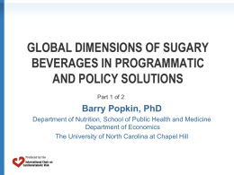 Global Dimensions of Sugary Beverages in