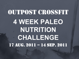 PALEO CHALLENGE RULES OF ENGAGEMENT